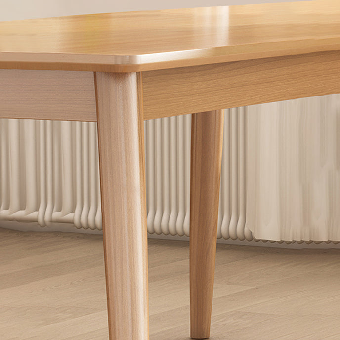 Minimalistische Küche Massivholz Esstisch Rechteck Standard Esstisch mit 4 Beinbasis