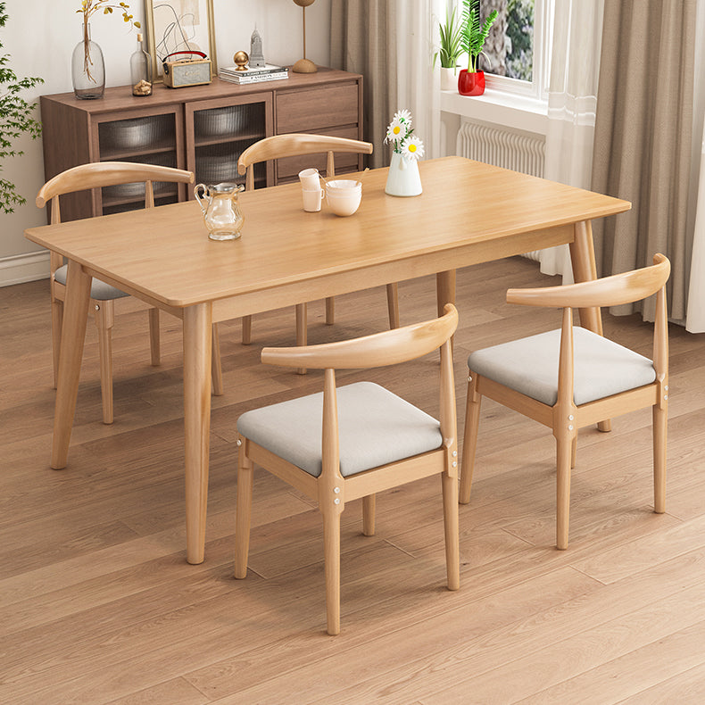 Minimalistische Küche Massivholz Esstisch Rechteck Standard Esstisch mit 4 Beinbasis