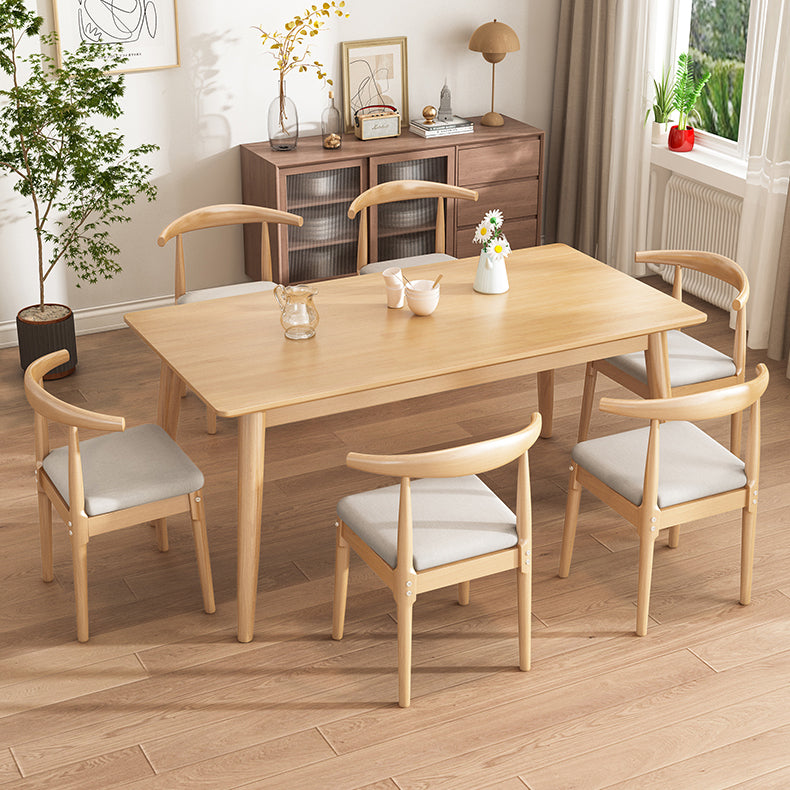 Minimalistische Küche Massivholz Esstisch Rechteck Standard Esstisch mit 4 Beinbasis