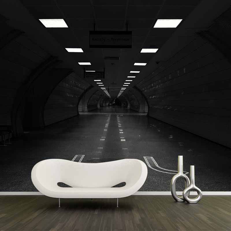 Customized Road Wall Mural Environment Friendly Wallpaper for Garage Decoration
