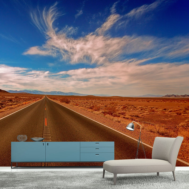 Customized Road Wall Mural Environment Friendly Wallpaper for Garage Decoration