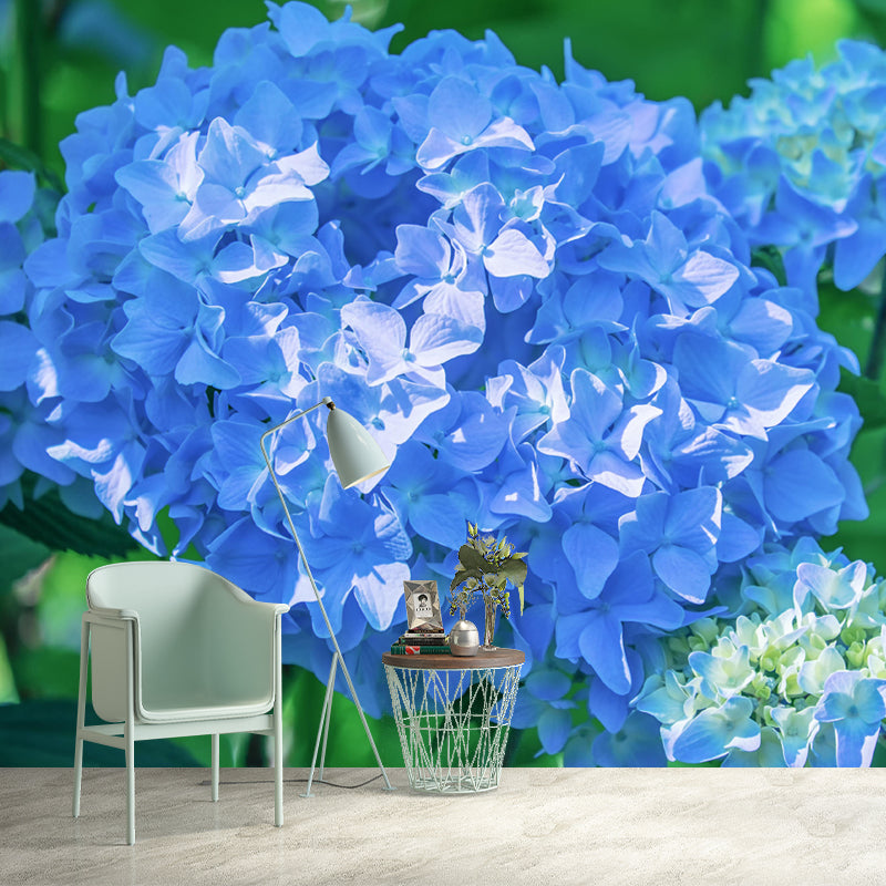 Horizontal Photography Hydrangea Wall Mural for Living Room Girls Women Bedroom