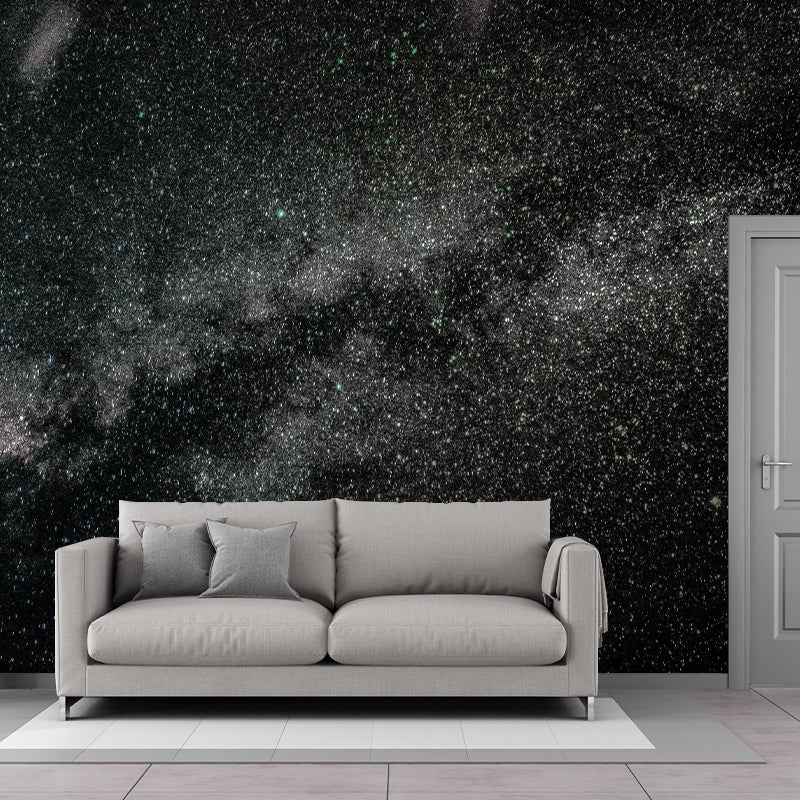 Stars and Universe Mural Wallpaper Washable Wall Covring for Boys' Bedroom