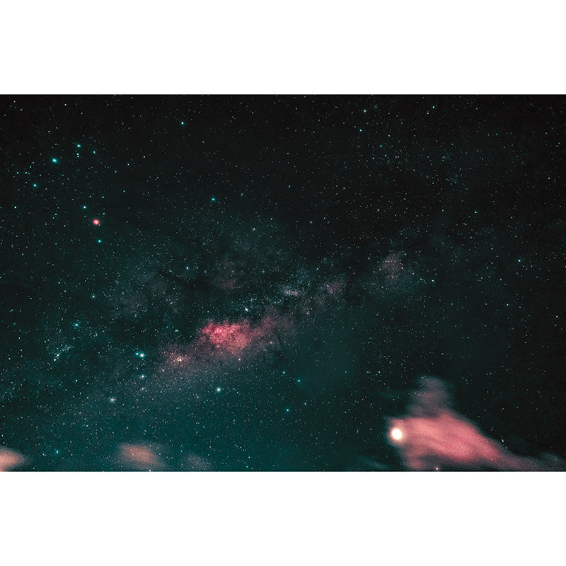 Stars and Universe Mural Wallpaper Washable Wall Covring for Boys' Bedroom