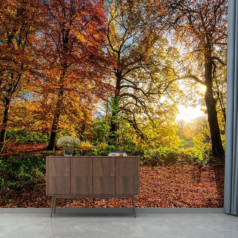 Autumn Forest Scenery Wall Covring for Girls' Bedroom Home Decor, Waterproofing