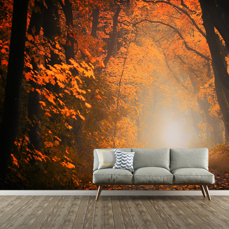 Autumn Forest Scenery Wall Covring for Girls' Bedroom Home Decor, Waterproofing
