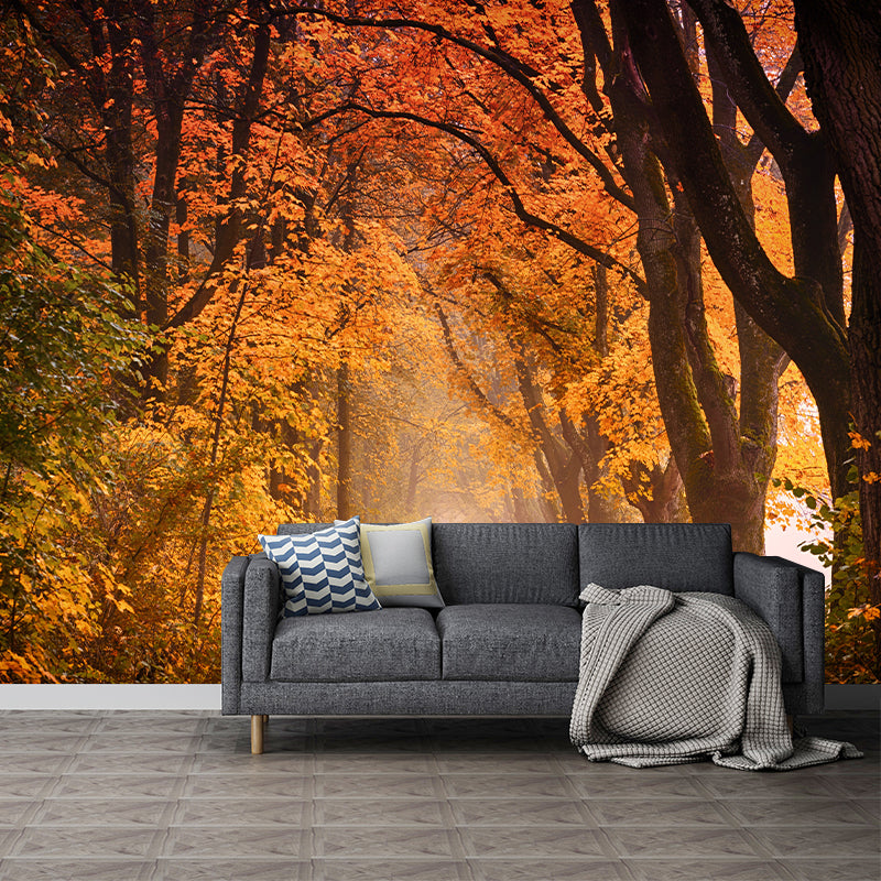 Autumn Forest Scenery Wall Covring for Girls' Bedroom Home Decor, Waterproofing