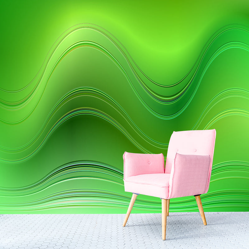 Abstract Water-Resistant Wall Covering for Reading Room, Made to Measure