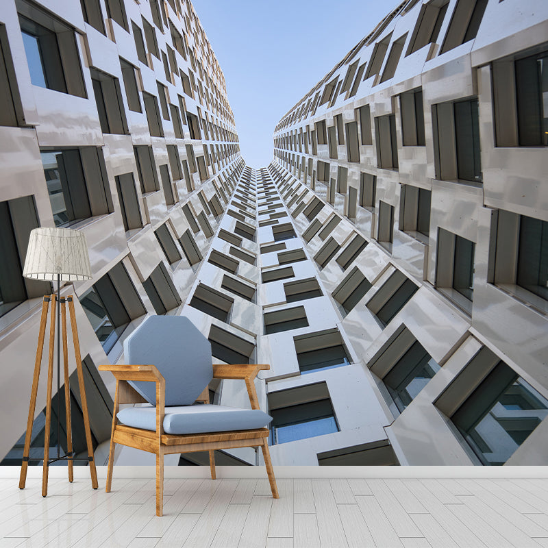 Urban Architecture Mural Wallpaper Moisture Resistant Wall Decor for Guest Room Decor