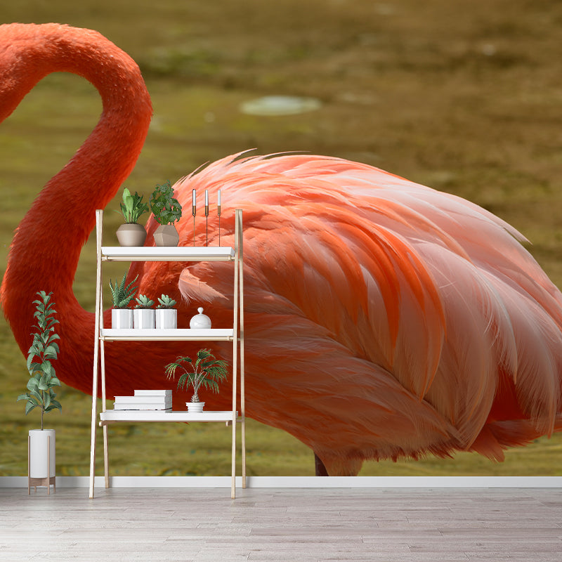 Tropical Flamingo Wall Decal Stain Resistant Murals Decoration for Bedroom