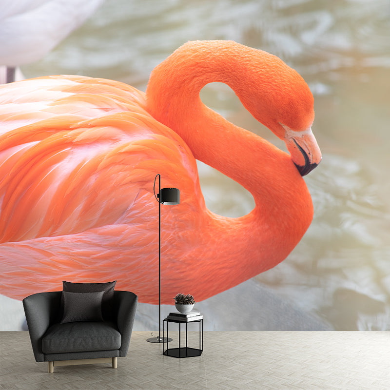 Tropical Flamingo Wall Decal Stain Resistant Murals Decoration for Bedroom