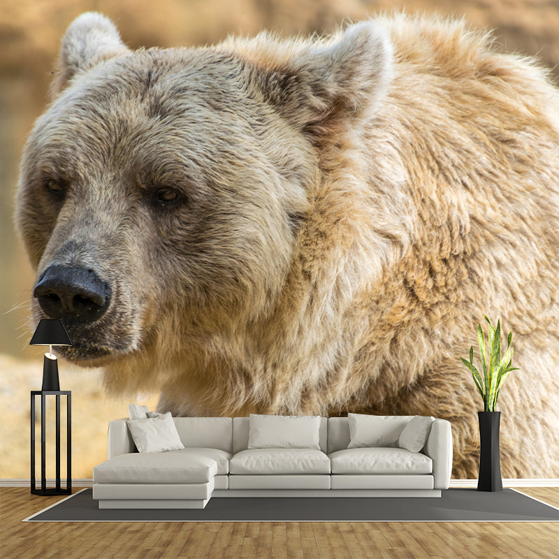 Beer Animal Moisture Resistant Wall Covering for Living Room, Personalized Size