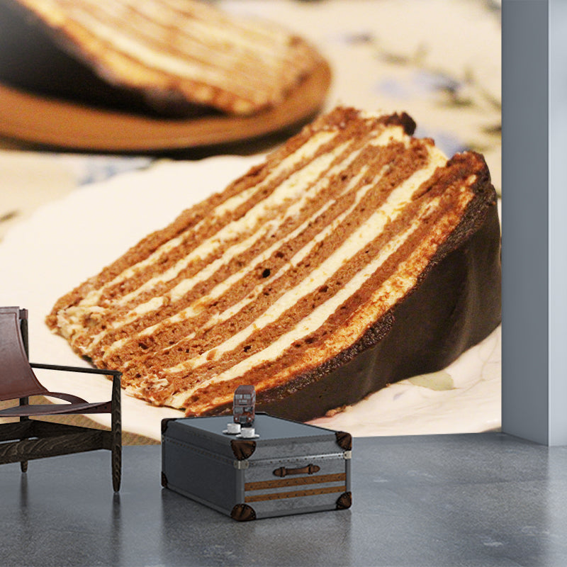 Modern Bakery Decoration Dessert Mural Wallpaper Moisture Resistant, Personalized Size Available