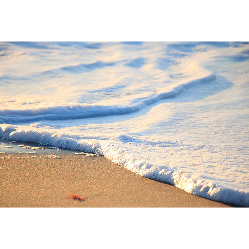 Sandy Beach Mural Wallpaper Moisture Resistant for Sleeping Room, Personalized Size Available