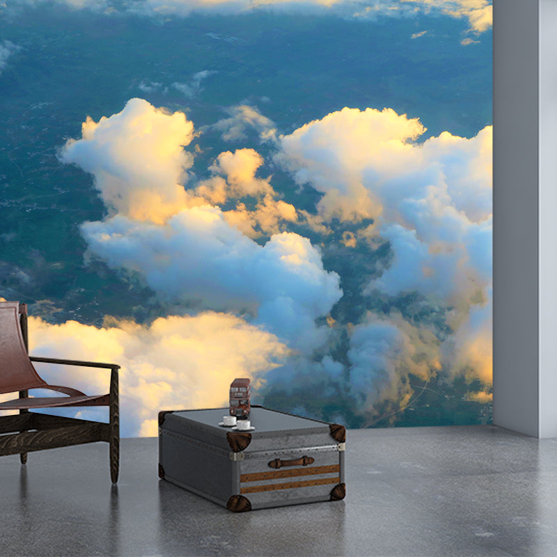 Beautiful Cloud Wall Covering for Sleeping Room Moisture Resistant, Made to Measure