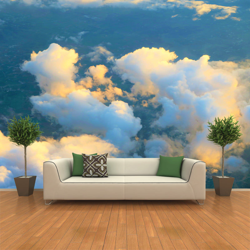 Beautiful Cloud Wall Covering for Sleeping Room Moisture Resistant, Made to Measure