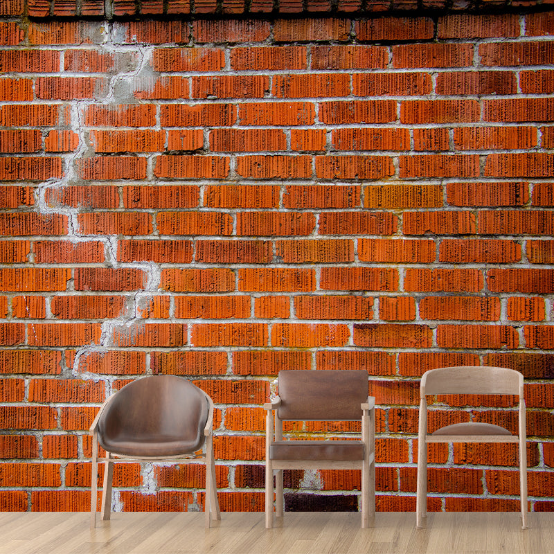 Industrial Style Old Brick Removable Wall Mural for Sitting Room, Moisture Resistant