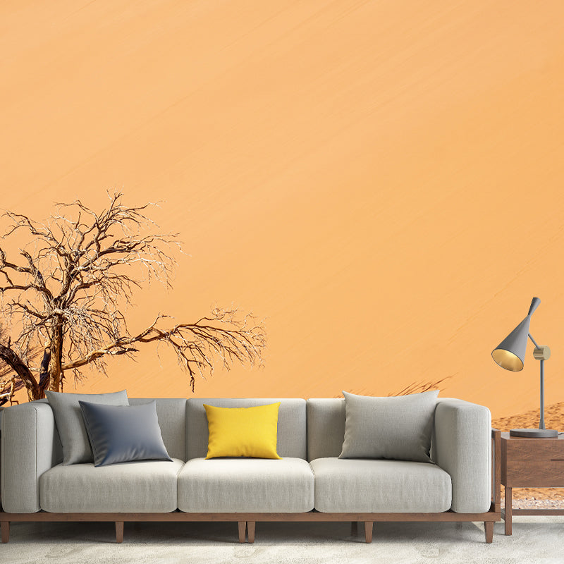 Dry Desert Scenery Mural Stain Resistant Modernist Coffee Shop Wall Decor