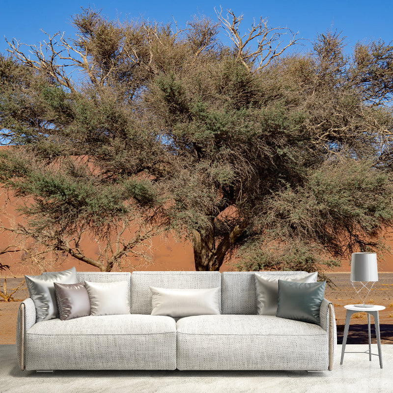 Dry Desert Scenery Mural Stain Resistant Modernist Coffee Shop Wall Decor