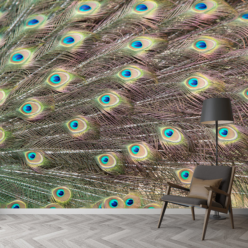 Peculiar Feathers Wall Paper Murals Moisture Resistant Living Room Wall Decor