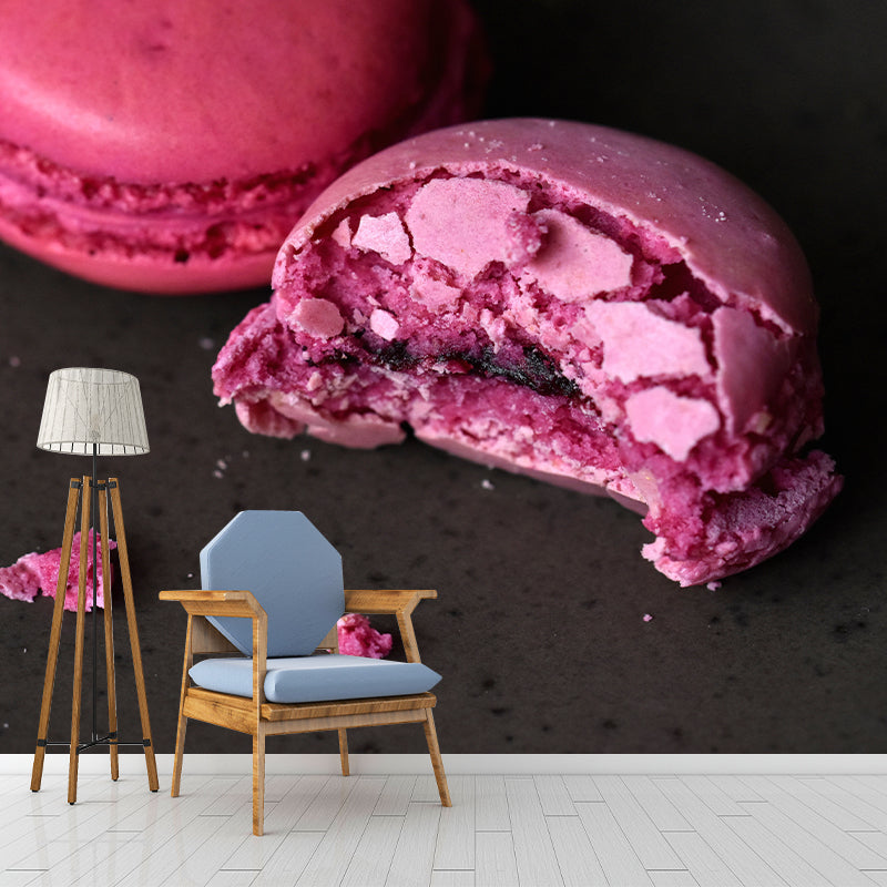 Small Desserts Wall Paper Murals Contemporary Style for Cake Shop, Water Resistant