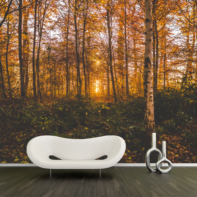 Forest Scenery Moisture Resistant Mural Decal Modern Wall Decor for Sleeping Room