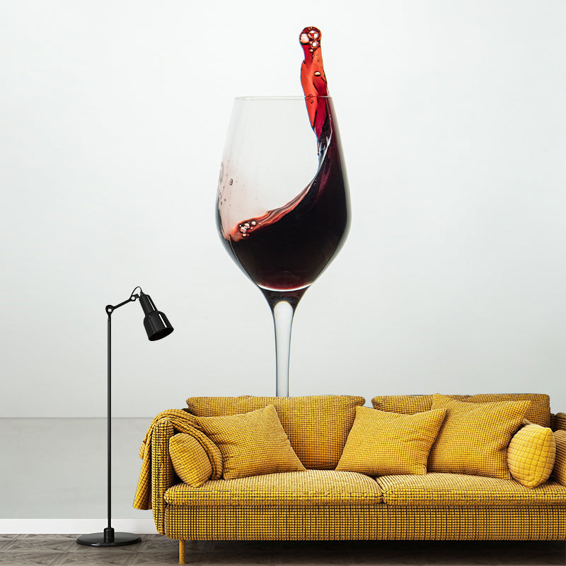 Wine Photo Mural Wallpaper Modern Wall Covering for Bar, Personalized Size Available
