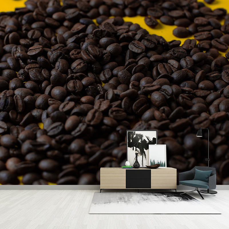 Coffee Beans Wall Mural Minimalist Decoration for Coffee Shop, Personalized Size Available