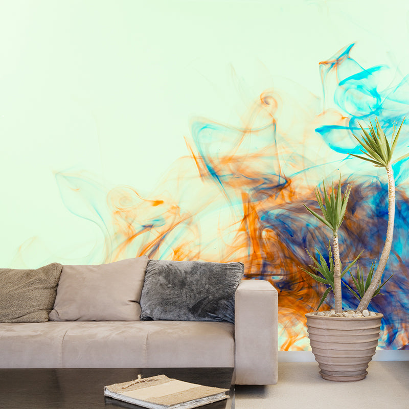 Ink Abstract Contemporary Water Resistant Wall Covering for Sleeping Room