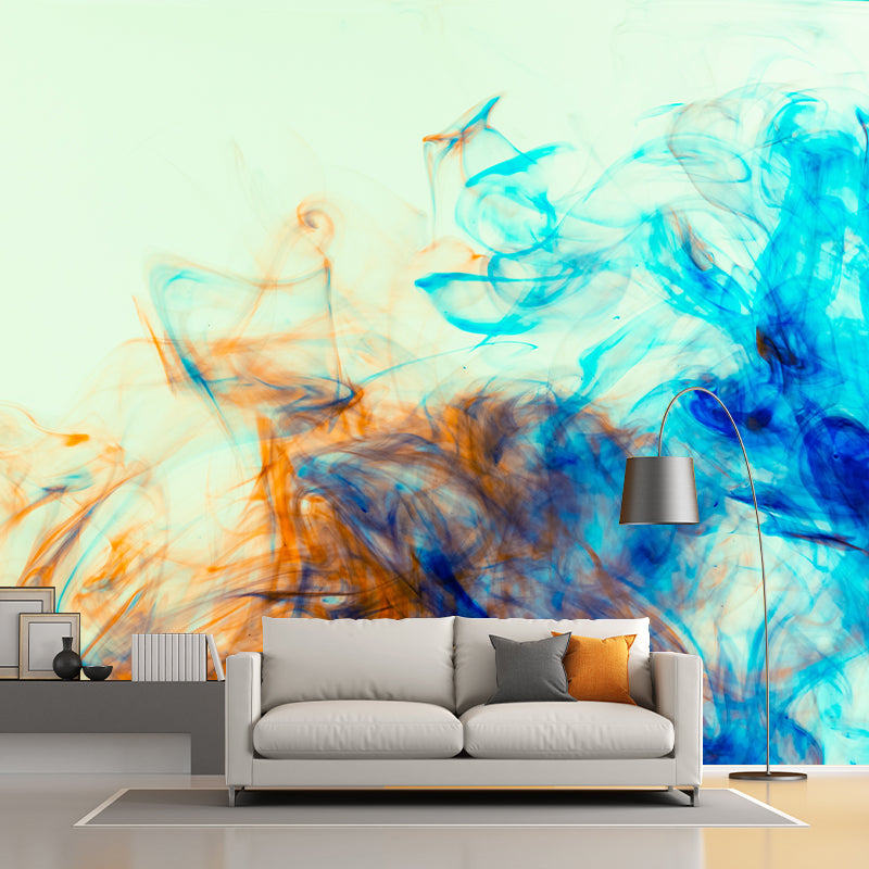 Ink Abstract Contemporary Water Resistant Wall Covering for Sleeping Room