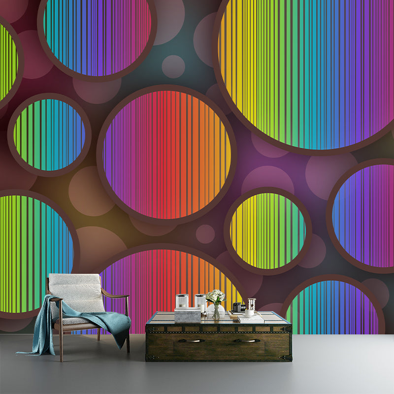 Geometric Pattern Wall Mural Home Sitting Room Bedroom Decals, Personalized Size Available