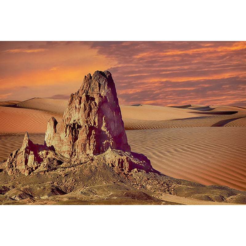 Desert Mural Wallpaper Photography Style for Guest Room Decor, Personalized Size Available