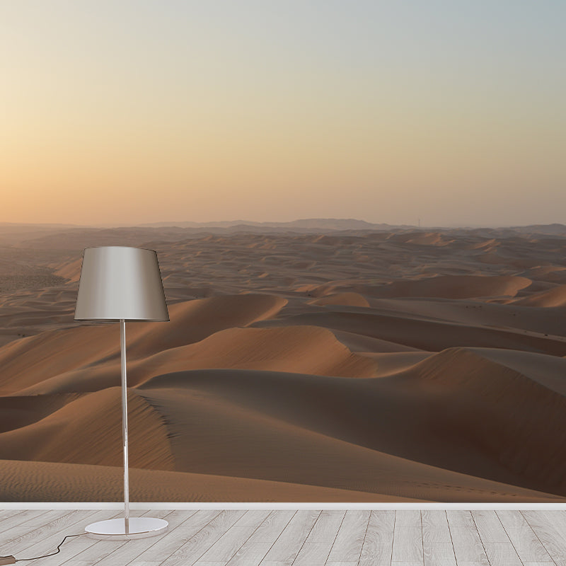 Desolate Desert Mural Wallpaper for Sitting Room Decor, Moisture Resistant