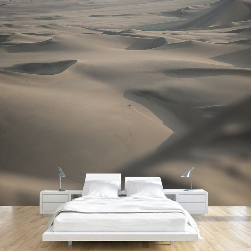 Desolate Desert Mural Wallpaper for Sitting Room Decor, Moisture Resistant