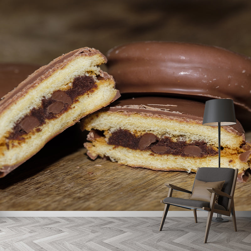 Business Sweet Cake Mural Decal Stain Resistant Cake Shop Wall Covering