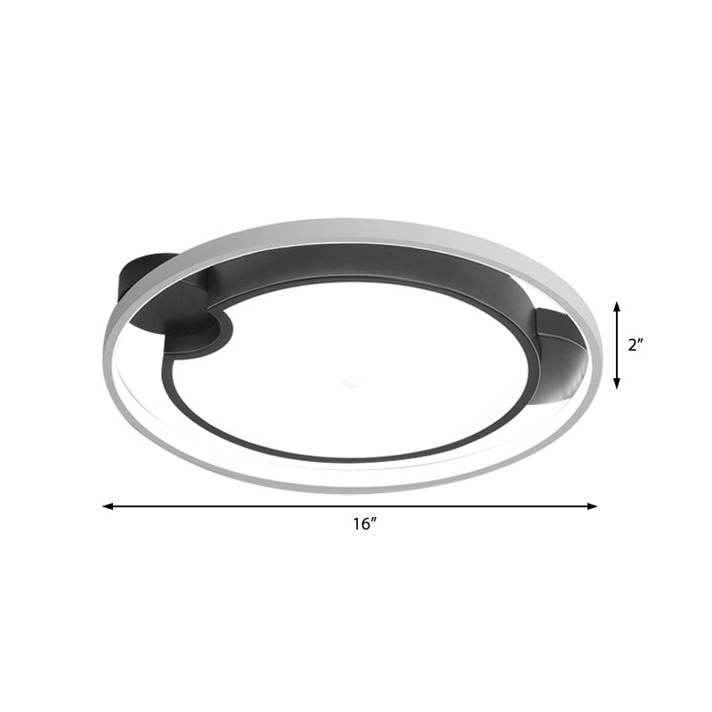 Luminaire de chambre à coucher Unique de 16 "/19.5", luminaire de plafond rond/carré contemporain à 1 tête pour chambre à coucher