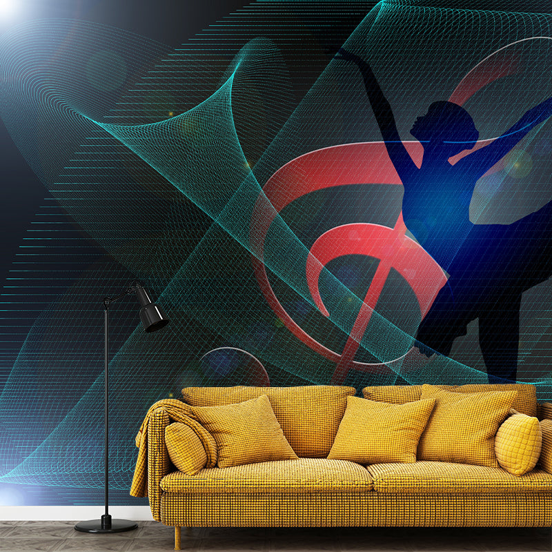 Ballet Mural Wallpaper Mildew Resistant Wall Covering for House Interior