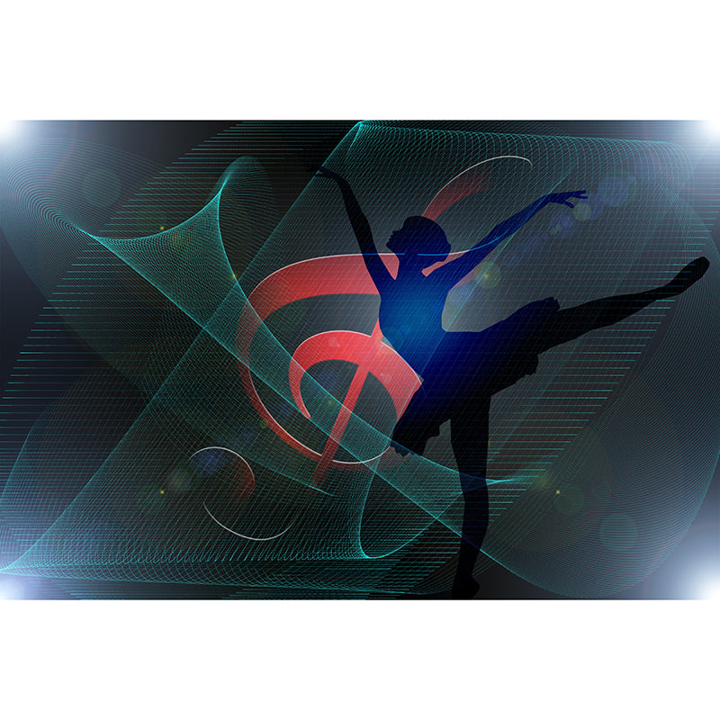 Ballet Mural Wallpaper Mildew Resistant Wall Covering for House Interior