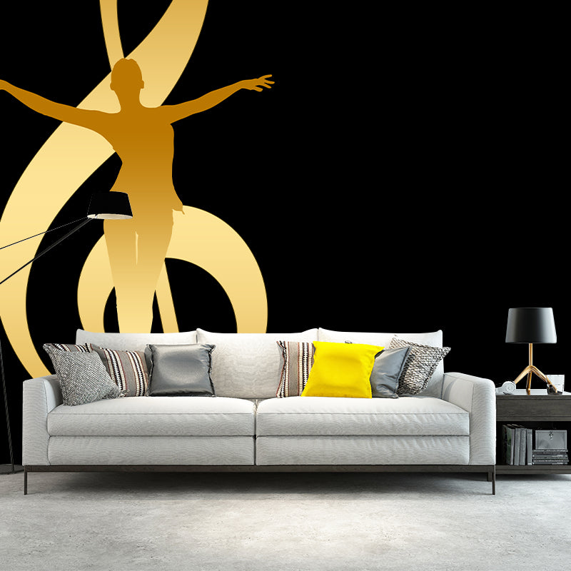 Ballet Mural Wallpaper Mildew Resistant Wall Covering for House Interior