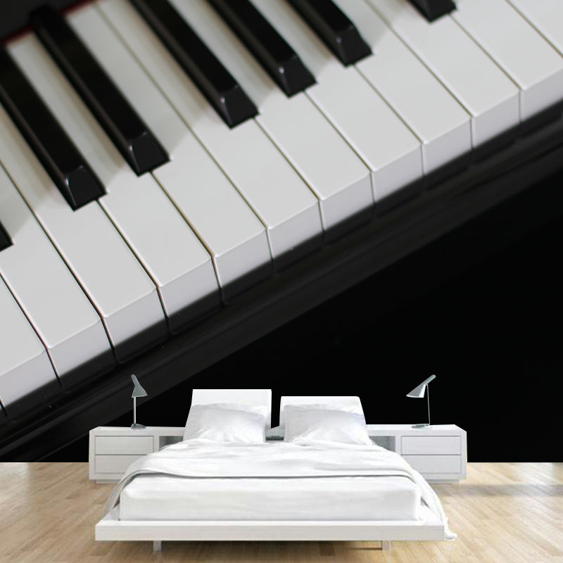 Piano Mural Modern Style Water Resistant Sitting Room Wall Covering, Personalized Size Available