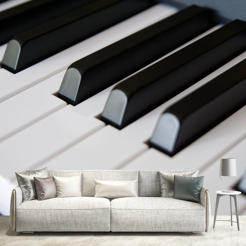 Piano Mural Modern Style Water Resistant Sitting Room Wall Covering, Personalized Size Available
