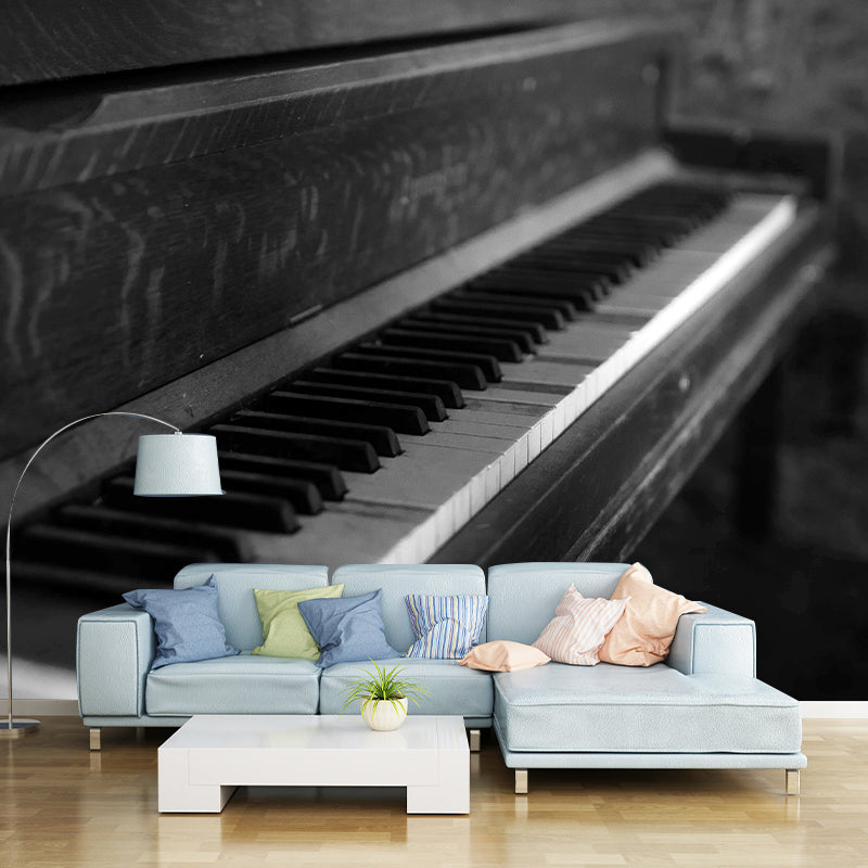 Piano Mural Modern Style Water Resistant Sitting Room Wall Covering, Personalized Size Available