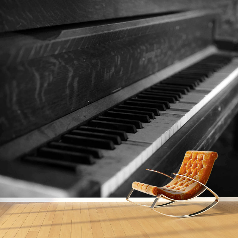 Piano Mural Modern Style Water Resistant Sitting Room Wall Covering, Personalized Size Available