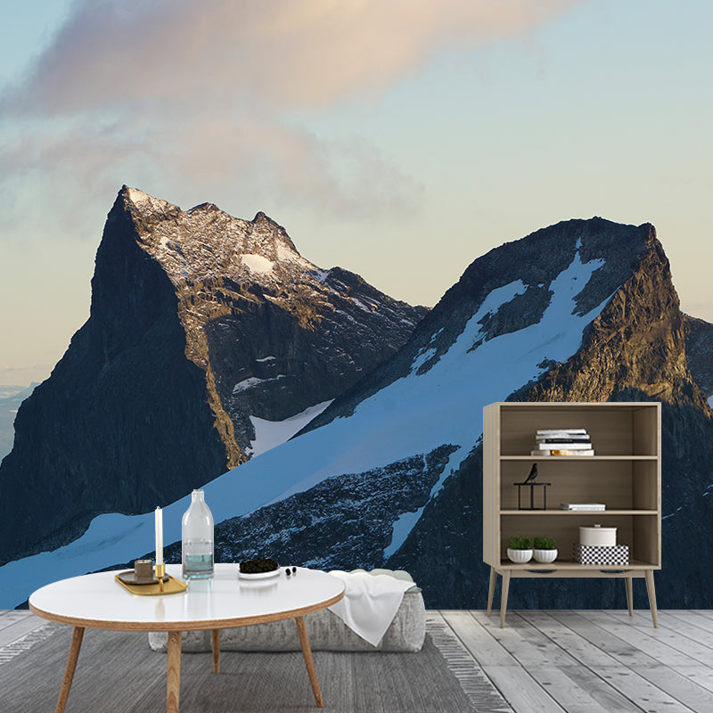 Beautiful Mountain Landscape Mural Wallpaper Mildew Resistant Wall Covering for House Interior