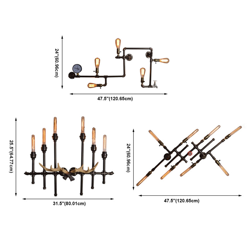 Industrial Wall Sconce Lighting Metal Wall Mounted Light Fixture in Bar Style