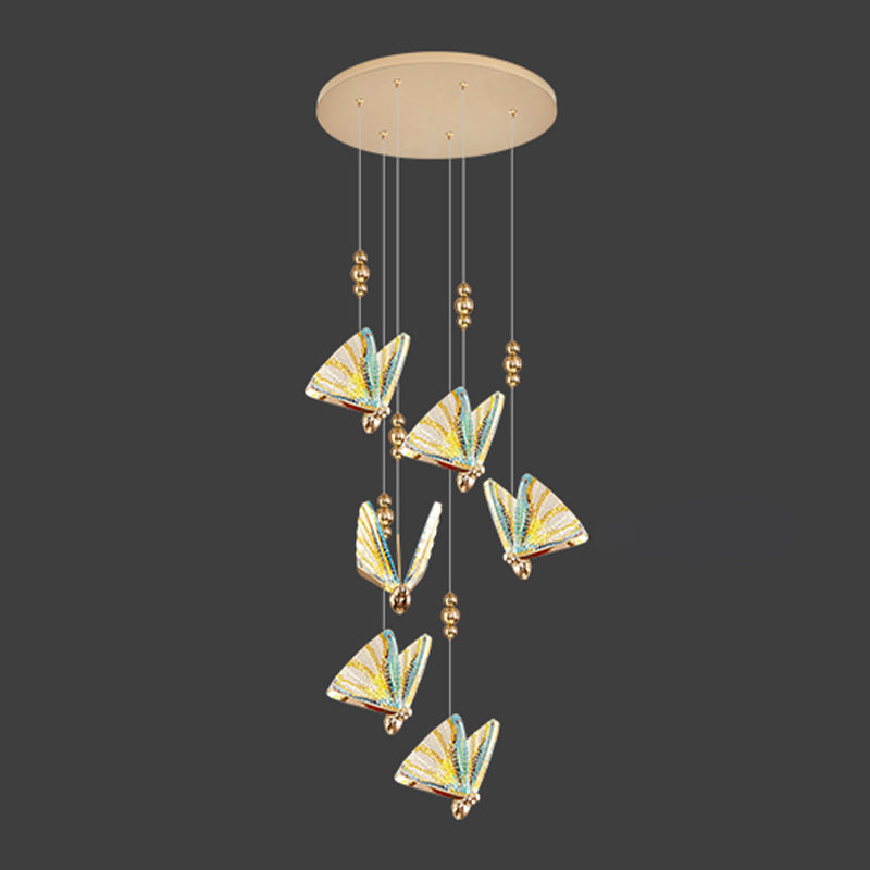 Pendants à papillons multicolores