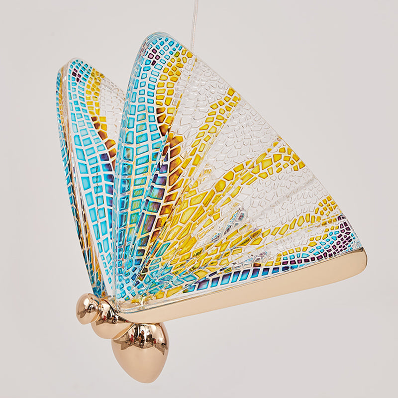Pendants à papillons multicolores