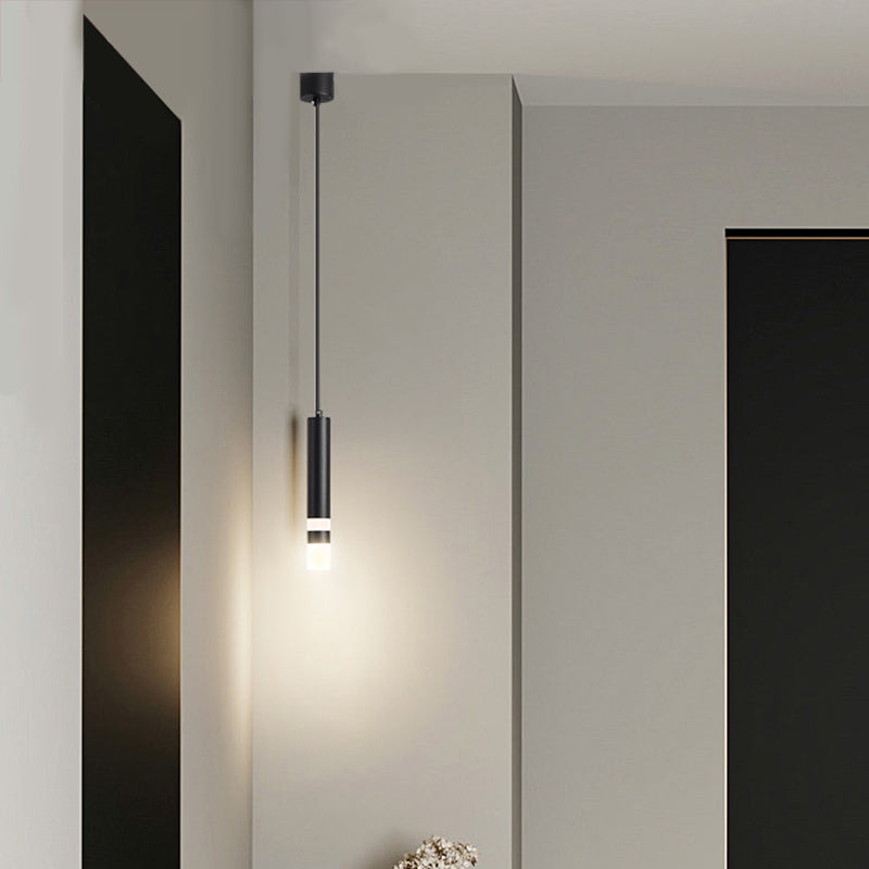Pendre cylindrique suspension du métal LED minimaliste Aménagement d'éclairage en suspension