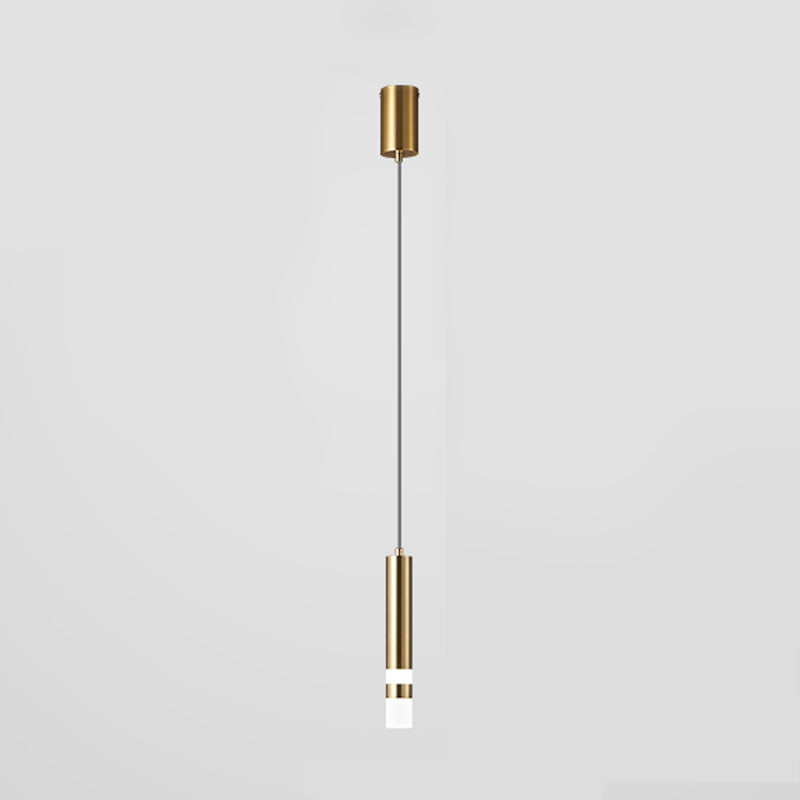 Pendre cylindrique suspension du métal LED minimaliste Aménagement d'éclairage en suspension