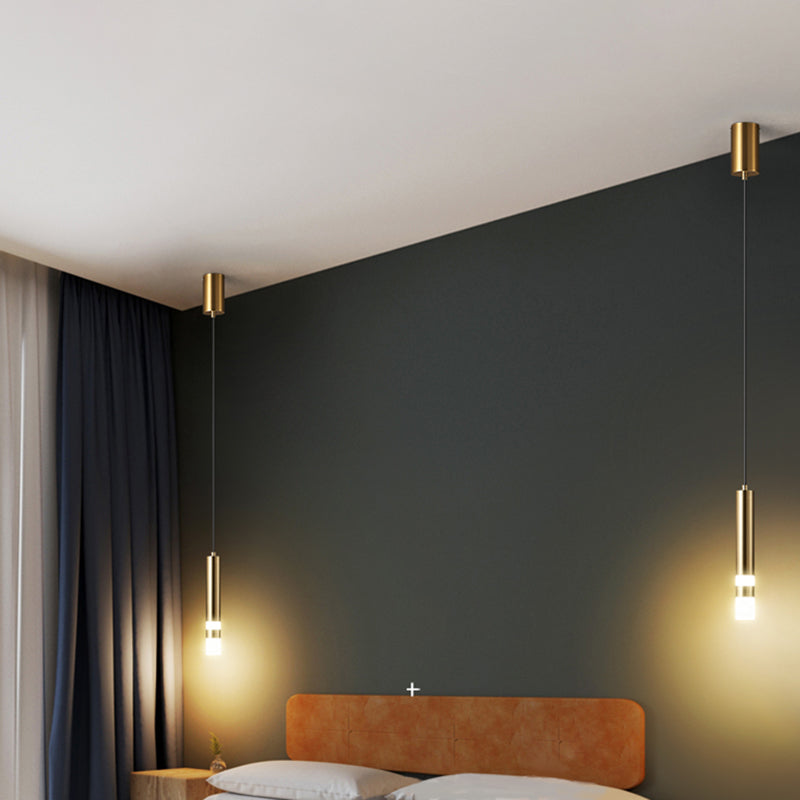 Pendre cylindrique suspension du métal LED minimaliste Aménagement d'éclairage en suspension